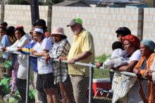 Mayor Swart watches game