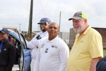 Mayor Swart watches game