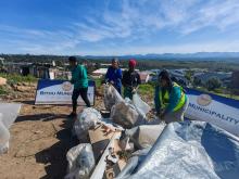 itou Waste Department tackles illegal dump site in Qolweni