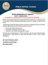 Closure of Municipal Offices English